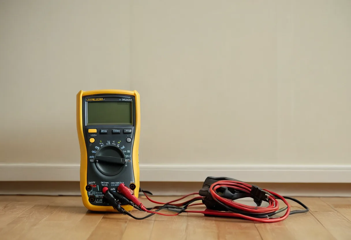 Ein geöffneter Werkzeugkoffer im Wohnraum beim Kunden zu Hause